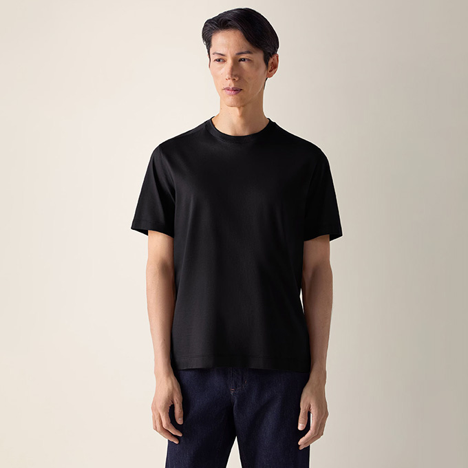 zegna silk cotton blend short-sleeve t-shirt